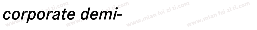 corporate demi字体转换